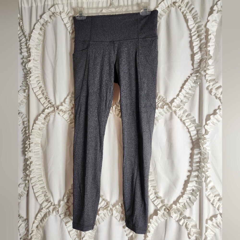 Athleta Salutation Stash Pocket Leggings Gray Sz Small
